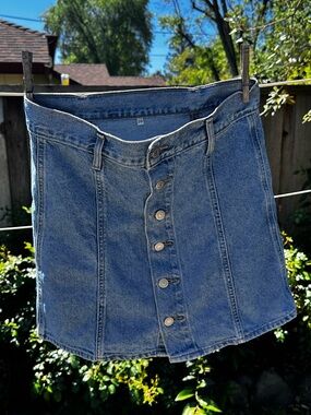 Levi’s Button-Front Denim Mini Skirt - Blue